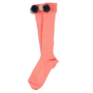 Socks Pompons-neon